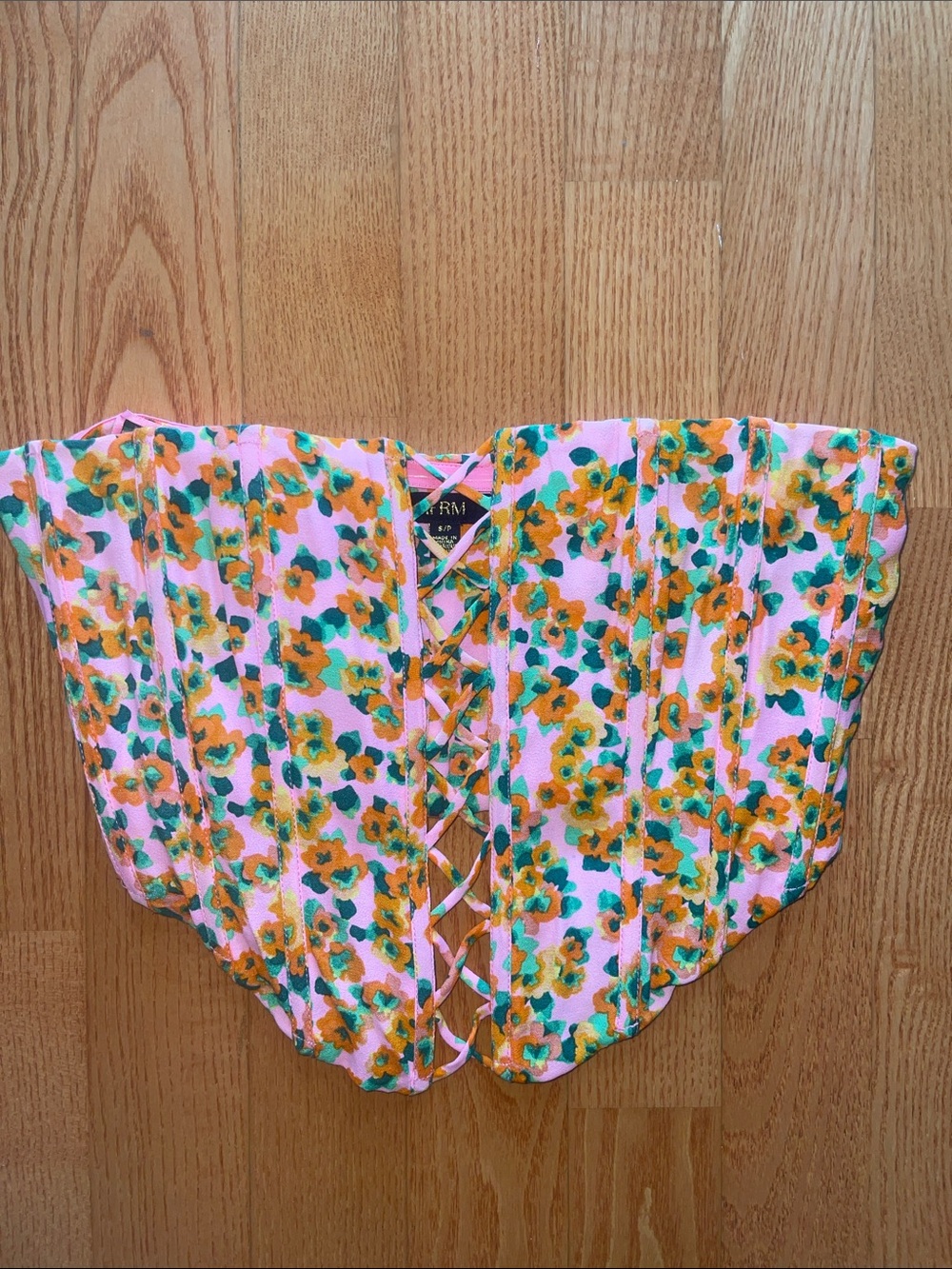 AFRM floral pink ditsy matching set- maxi skirt and corset